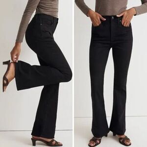 NEW Madewell Skinny Flare Jeans in Black Frost‎ Wash, 25